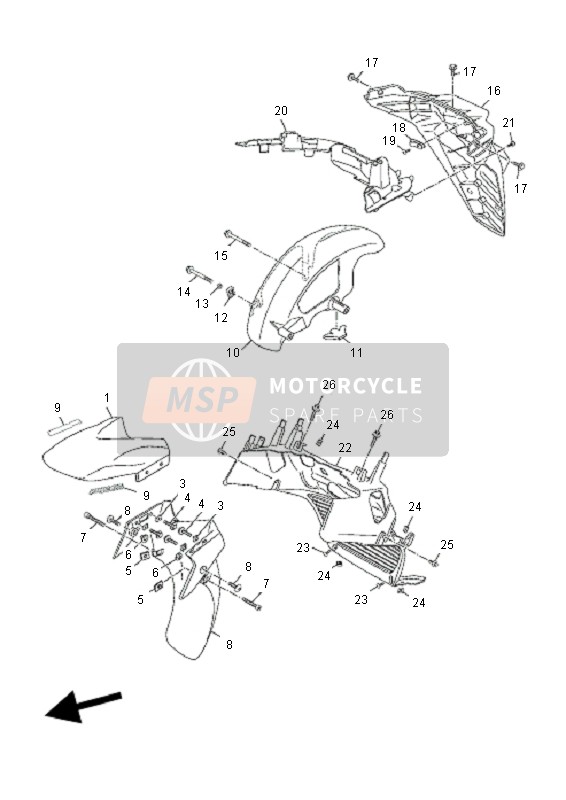 Yamaha YP125RA X-MAX 2011 Fender for a 2011 Yamaha YP125RA X-MAX